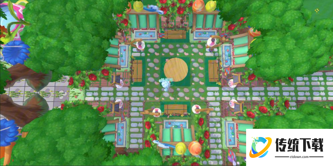 摩尔庄园家园怎么叠花庭