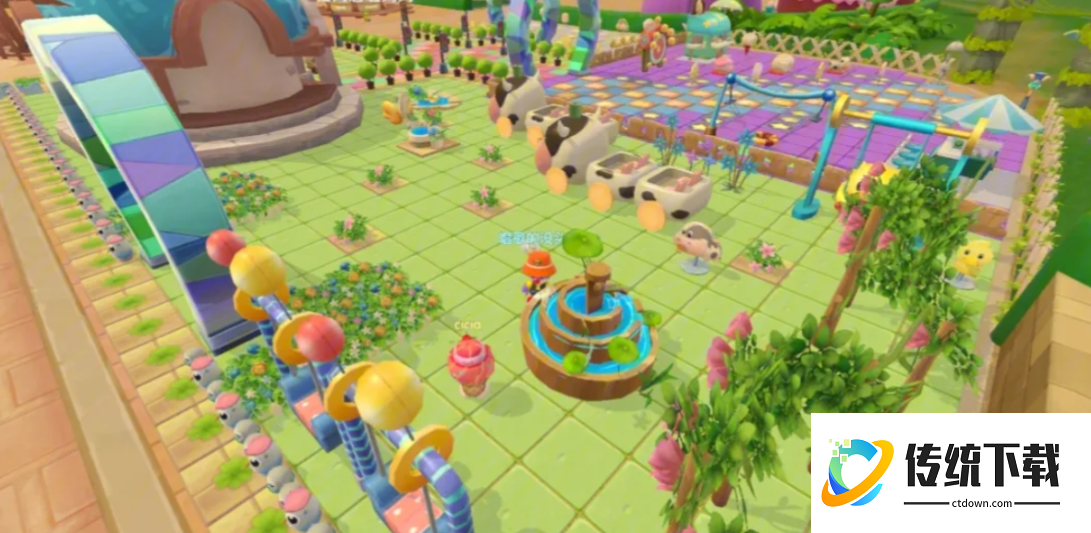 摩尔庄园小镇建筑怎么悬空