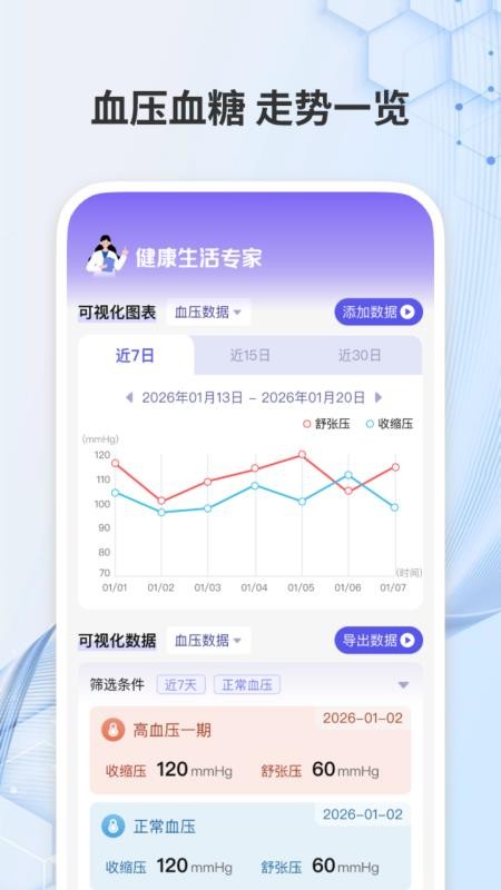 手机免费血压血糖记录官方版APP