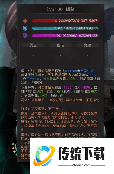 地下城堡 3 狮鹫打法攻略：技能机制与通关技巧详解
